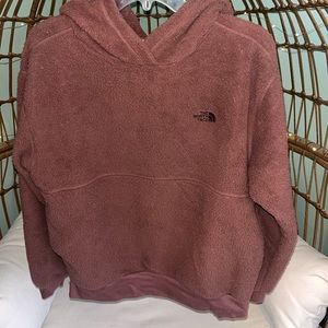 North Face hooded Sherpa sweatshirt size medium